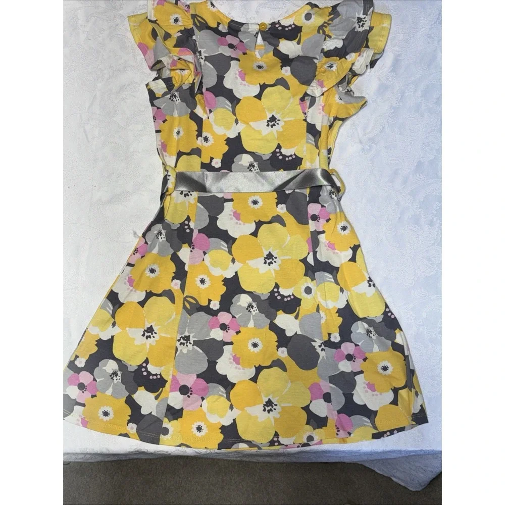 NWT Girls‎ Gymboree HELLO YELLOW Floral Print DRESS Sz 7 100% Cotton School